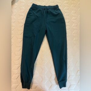 Mandala teal scrub joggers XS